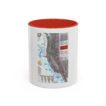 North Amerca - Living on the Edge (1995) (Map) Accent Coffee Mug