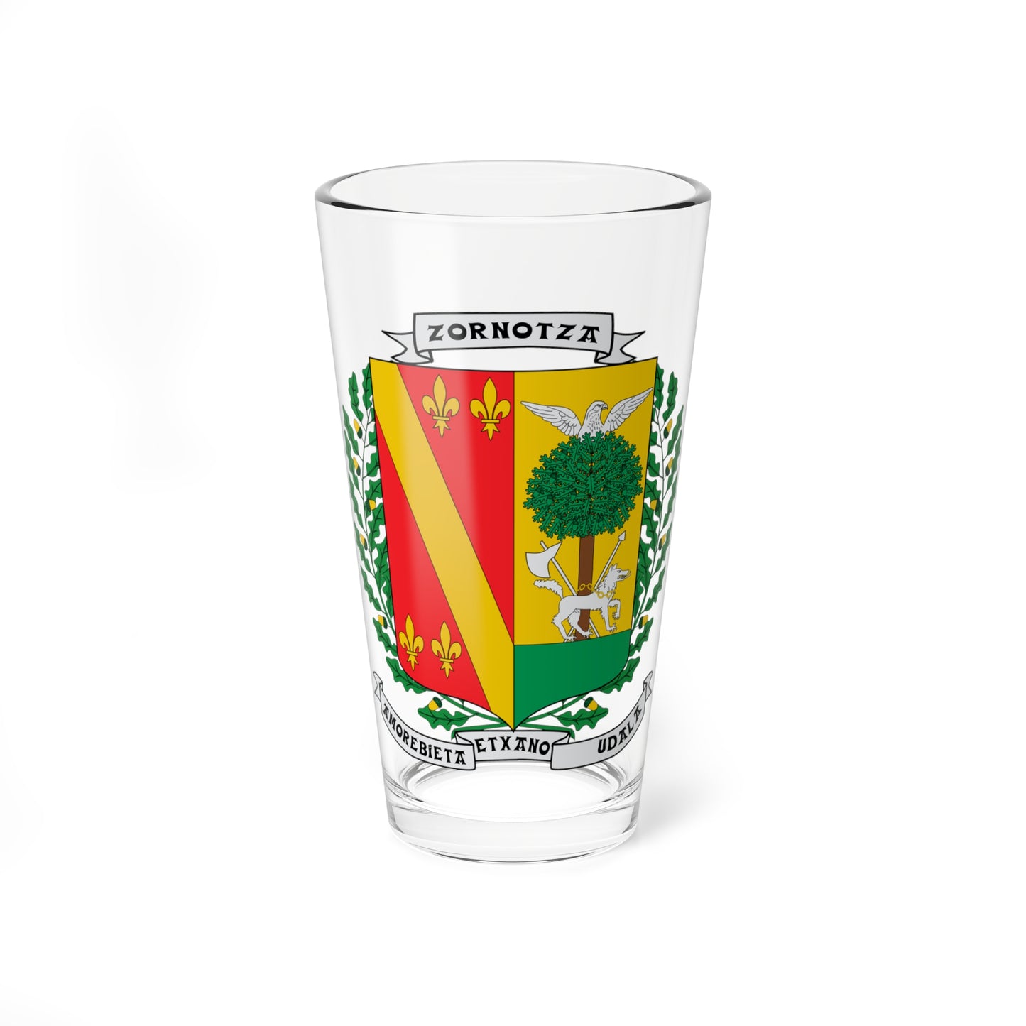 Escudo de Amorebieta Etxano (Spain) (Coat of Arms) Pint Glass 16oz