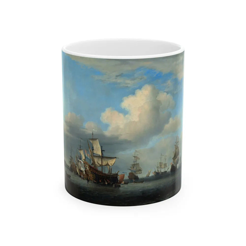 Willem van de Velde the Younger (1633-1707) The four captured English men-of-war - Swiftsure, Seven Oaks-0 - White Coffee Mug-11oz-Go Mug Yourself