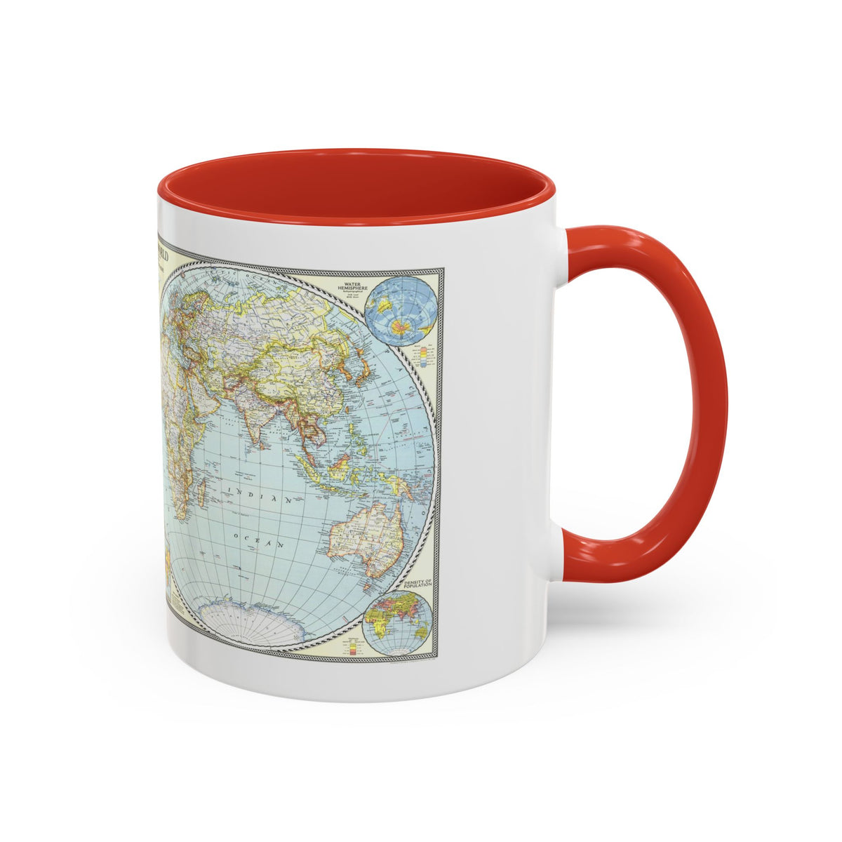 World Map (1941) (Map) Accent Coffee Mug