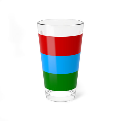 Flag of Karelia (Russia) Pint Glass 16oz