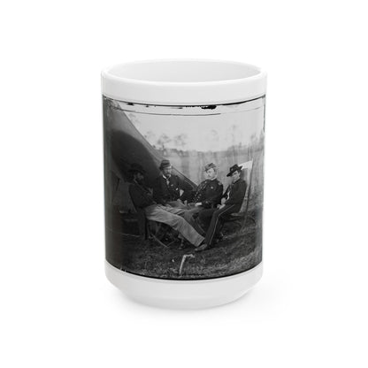 Culpeper, Virginia. Group Of Officers, Headquarters, Army Of The Potomac (U.S. Civil War) White Coffee Mug