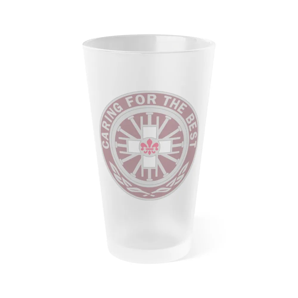 396 Field Hospital (U.S. Army) Frosted Pint Glass 16oz-Go Mug Yourself