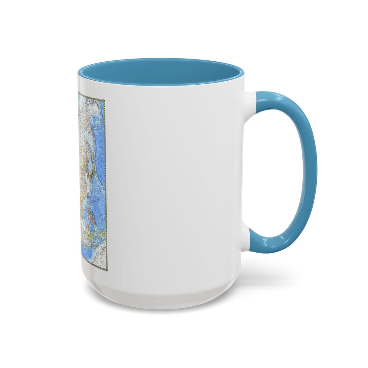 Asia (1971) (Map) Accent Coffee Mug