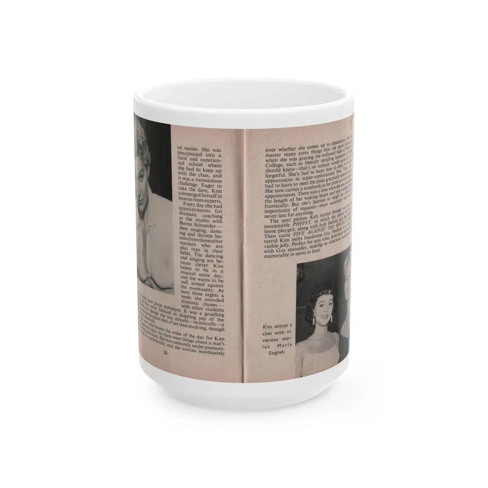 Kim Novak #149 - Scanned Mag. 66 Photos (Vintage Female Icon) White Coffee Mug-15oz-Go Mug Yourself