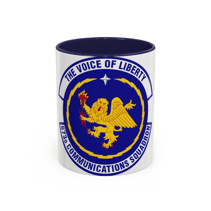 673d Communications Squadron (U.S. Air Force) Accent Coffee Mug