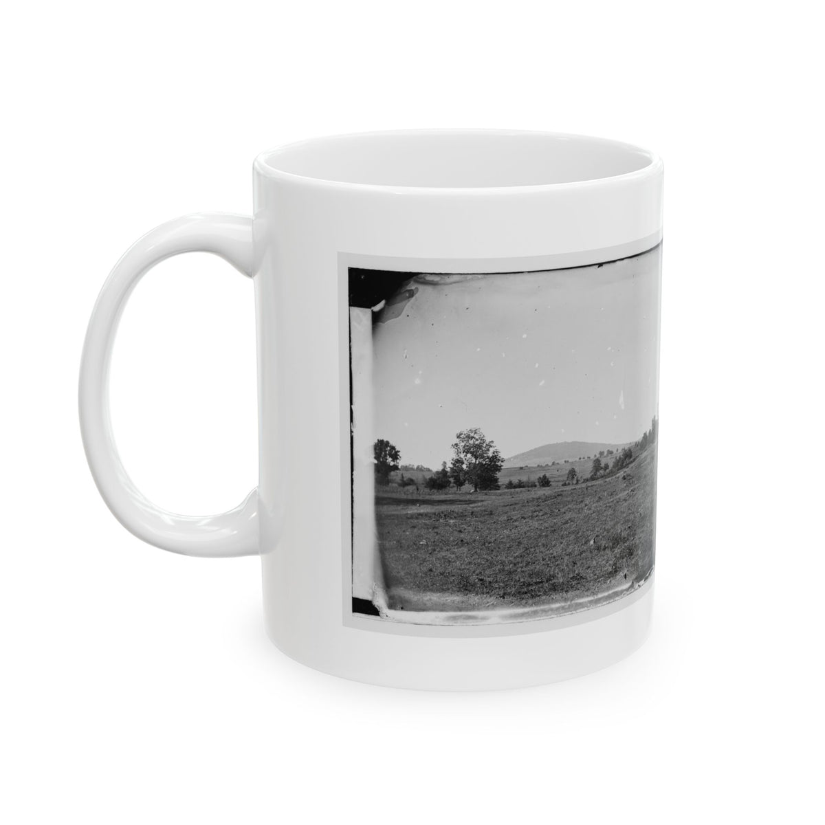 Cedar Mountain, Va. View Of Battlefield With The Mountain In The Distance (U.S. Civil War) White Coffee Mug