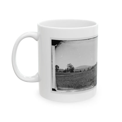 Cedar Mountain, Va. View Of Battlefield With The Mountain In The Distance (U.S. Civil War) White Coffee Mug