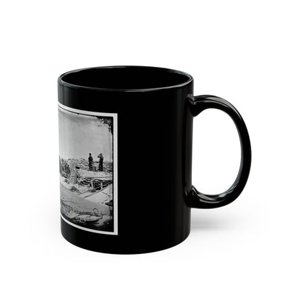 Morris Island, South Carolina. Naval Battery. Two 8-Inch Parrot Rifles. Breaching Battery Against Fort Sumter (U.S. Civil War) Black Coffee Mug