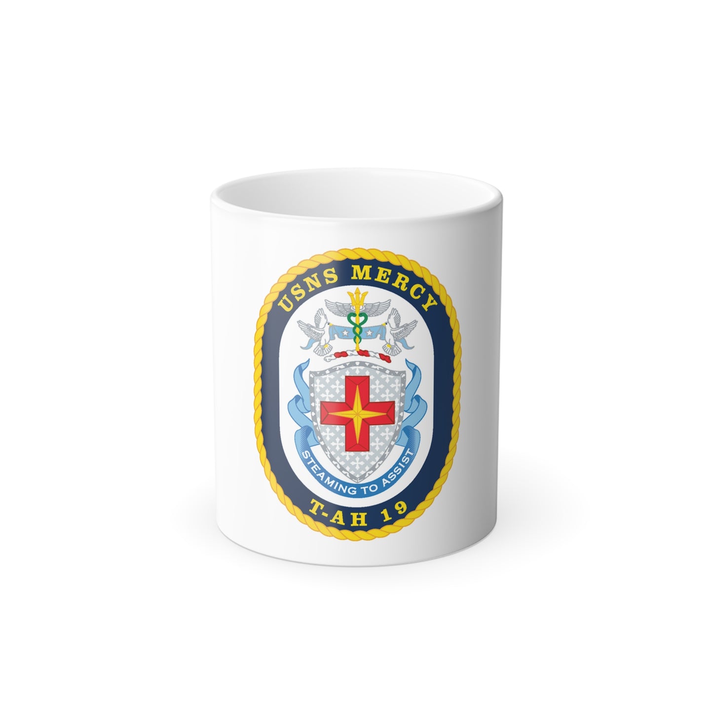 USNS Mercy T AH 19 (U.S. Navy) Color Changing Mug 11oz