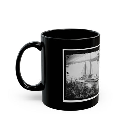 Drewry's Bluff, Va. Federal Transports With Cargoes Of Artillery On The James (U.S. Civil War) Black Coffee Mug