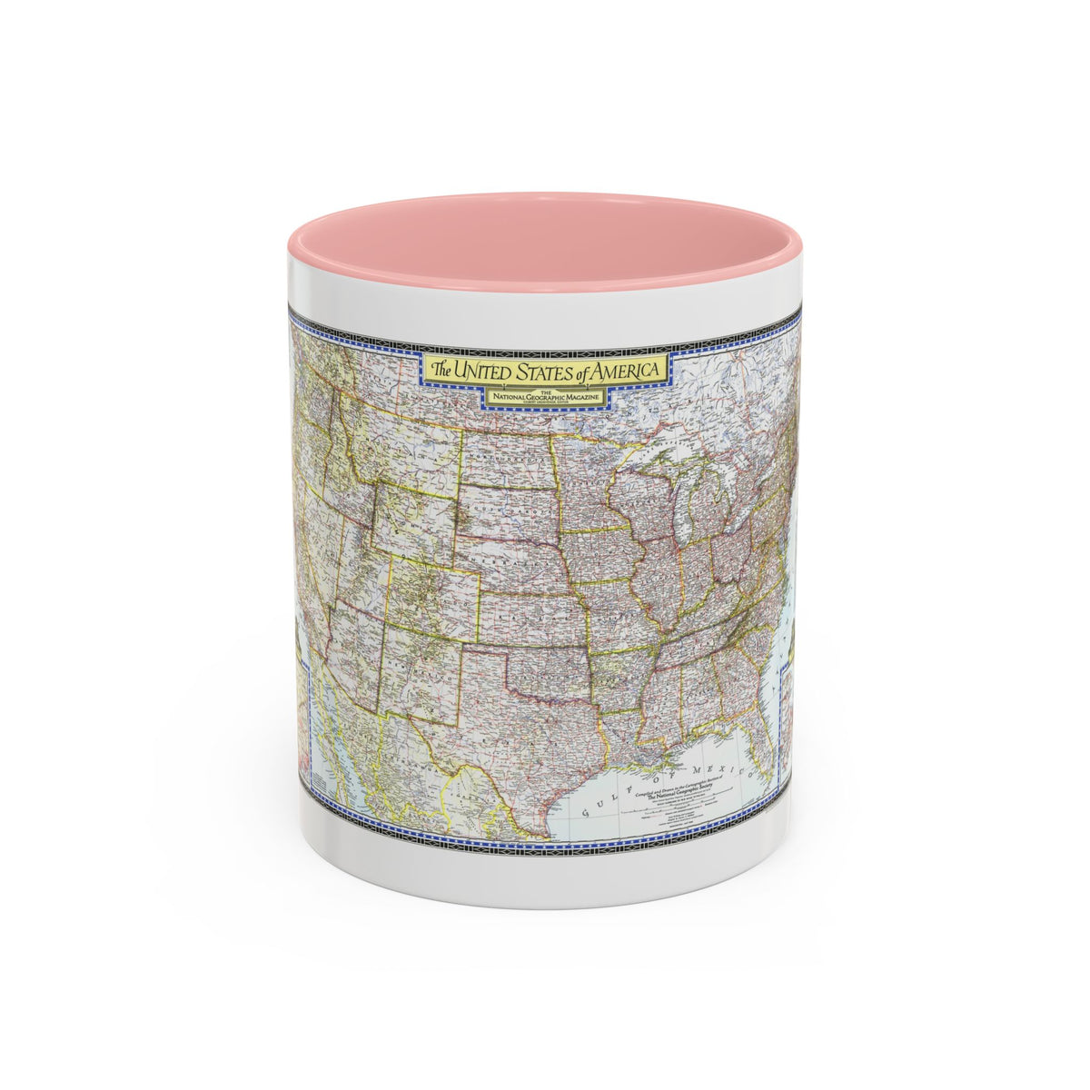 USA - The United States (1946) (Map) Accent Coffee Mug