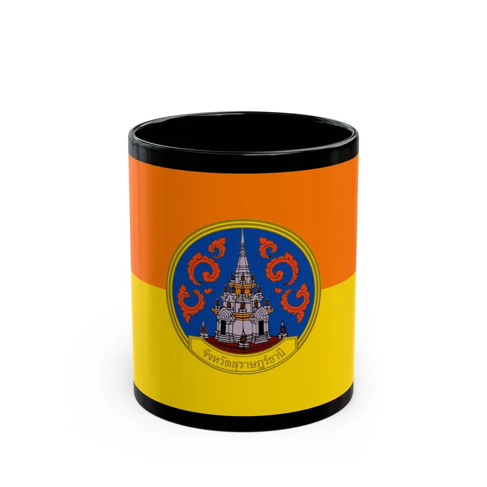 Flag of Surat Thani Province Thailand - Black Coffee Mug-11oz-Go Mug Yourself