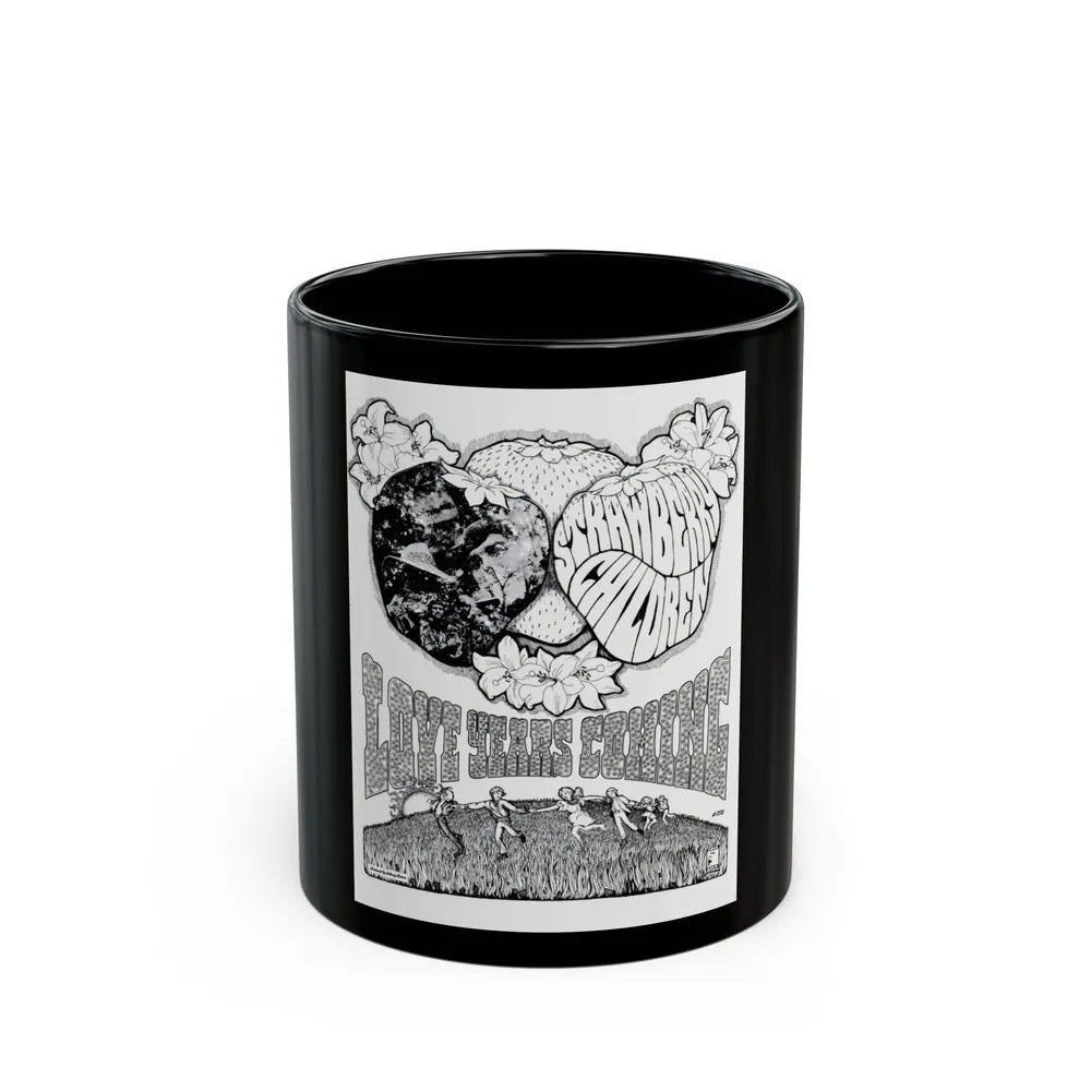 Strawberry Children 1967 (Music Poster) Black Coffee Mug-11oz-Go Mug Yourself