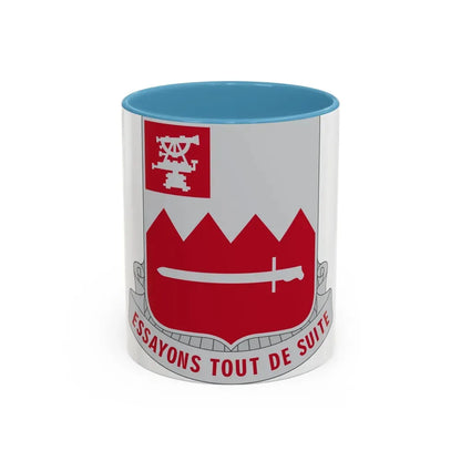 397 Engineer Battalion (U.S. Army) Accent Coffee Mug 11oz Light Blue - Go Mug Yourself