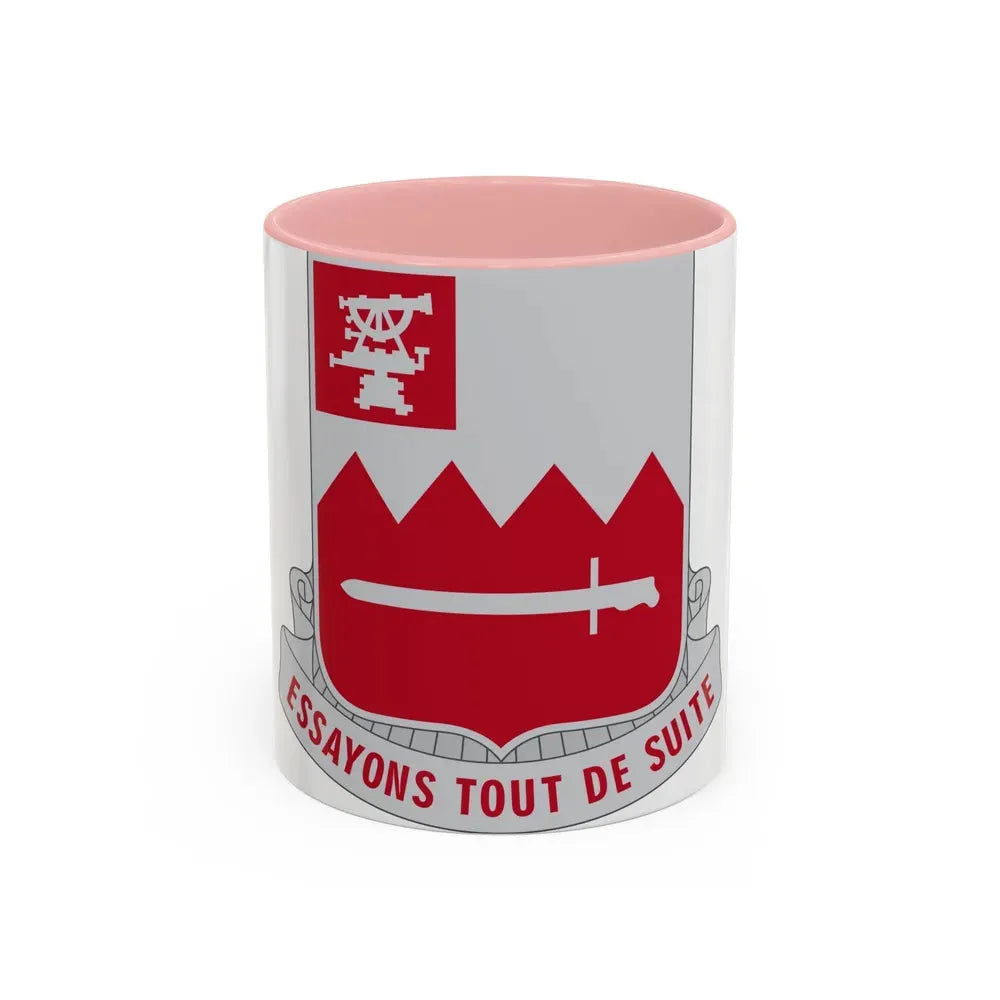 397 Engineer Battalion (U.S. Army) Accent Coffee Mug 11oz Pink - Go Mug Yourself