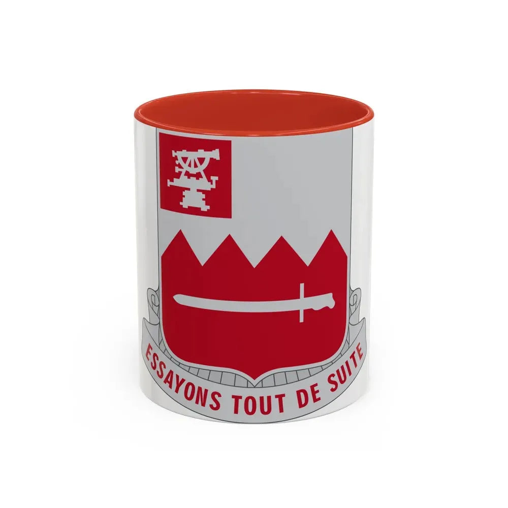 397 Engineer Battalion (U.S. Army) Accent Coffee Mug 11oz Red - Go Mug Yourself