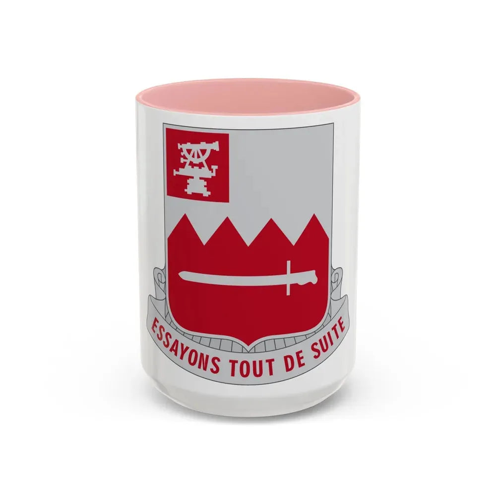 397 Engineer Battalion (U.S. Army) Accent Coffee Mug 15oz Pink - Go Mug Yourself