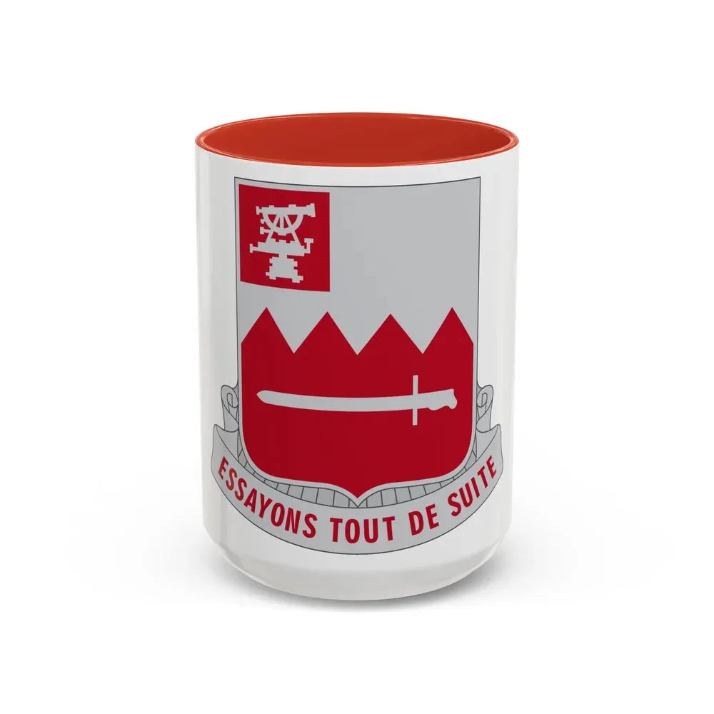 397 Engineer Battalion (U.S. Army) Accent Coffee Mug 15oz Red - Go Mug Yourself