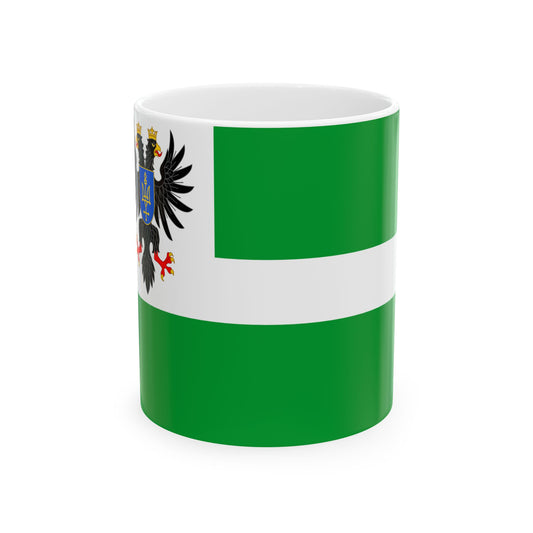 Drapeau de l'oblast de Tchernihiv en Ukraine - Tasse à café blanche