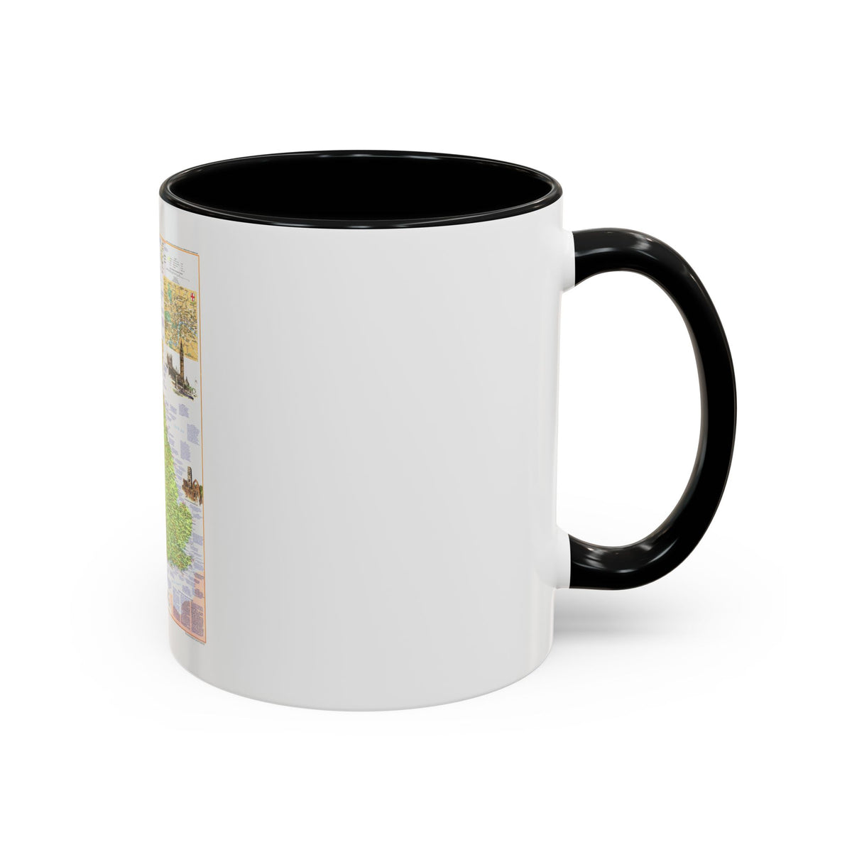 British Isles - A Traveller's Map 1 (1974) (Map) Accent Coffee Mug