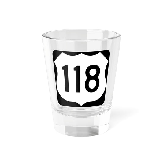 US 118 WI (Wisconsin) (Road Sign) Shot Glass 1.5oz