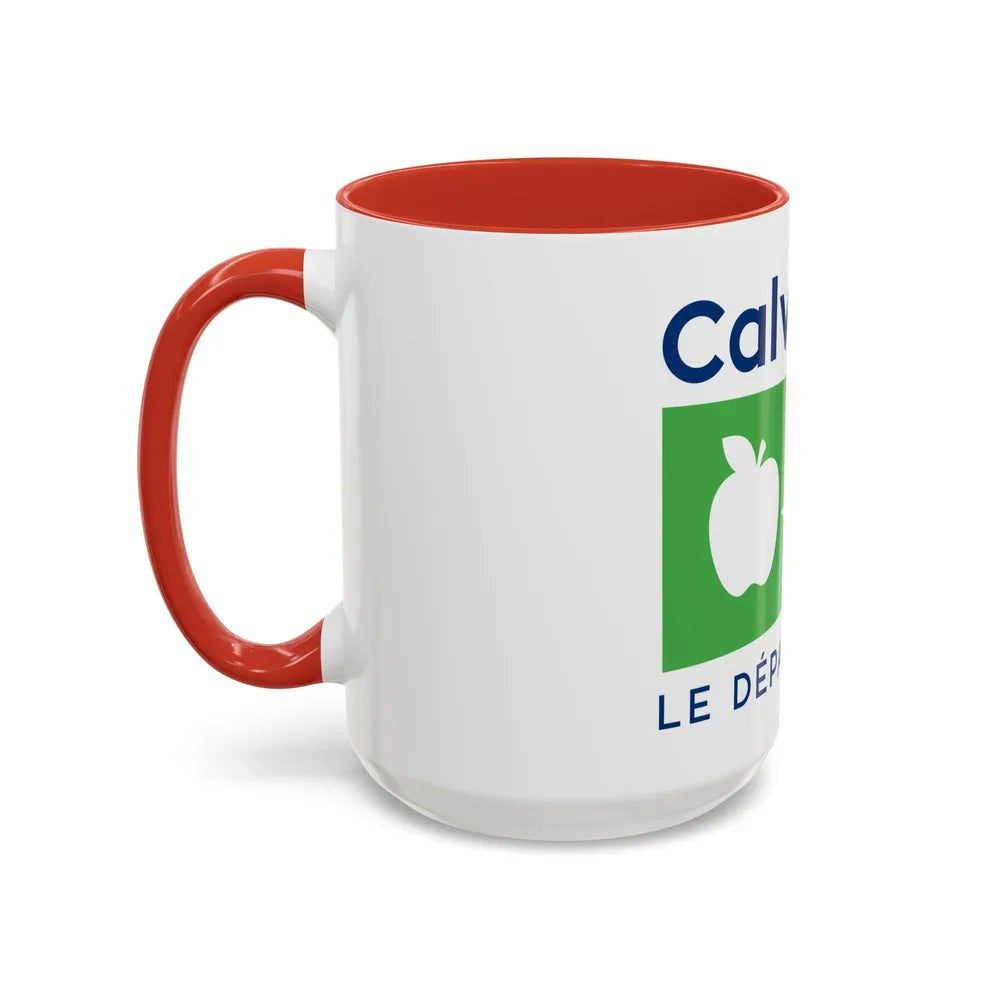 Flag of Calvados France - Accent Coffee Mug-Go Mug Yourself