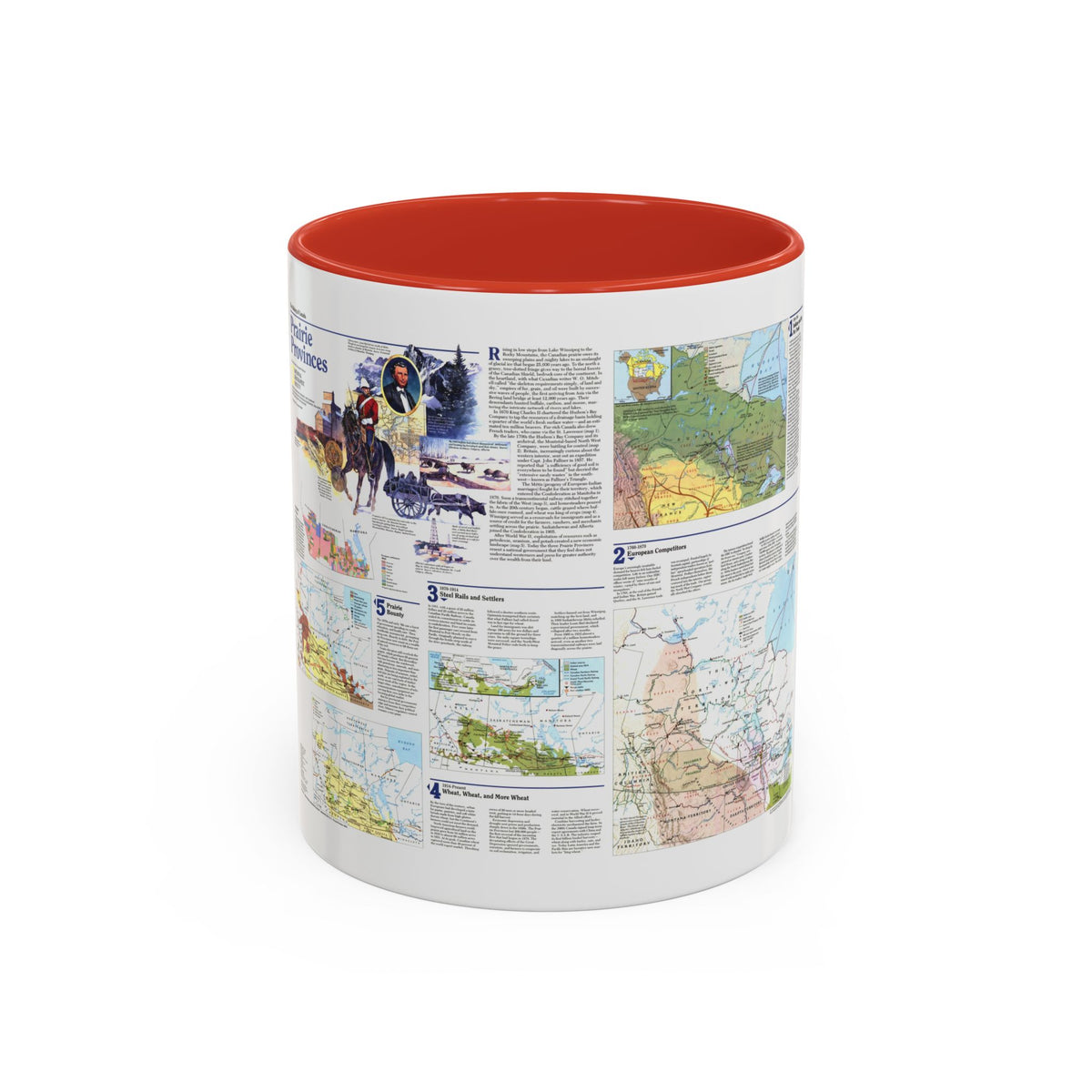 Canada - Prairie Provinces 2 (1995) (Map) Accent Coffee Mug