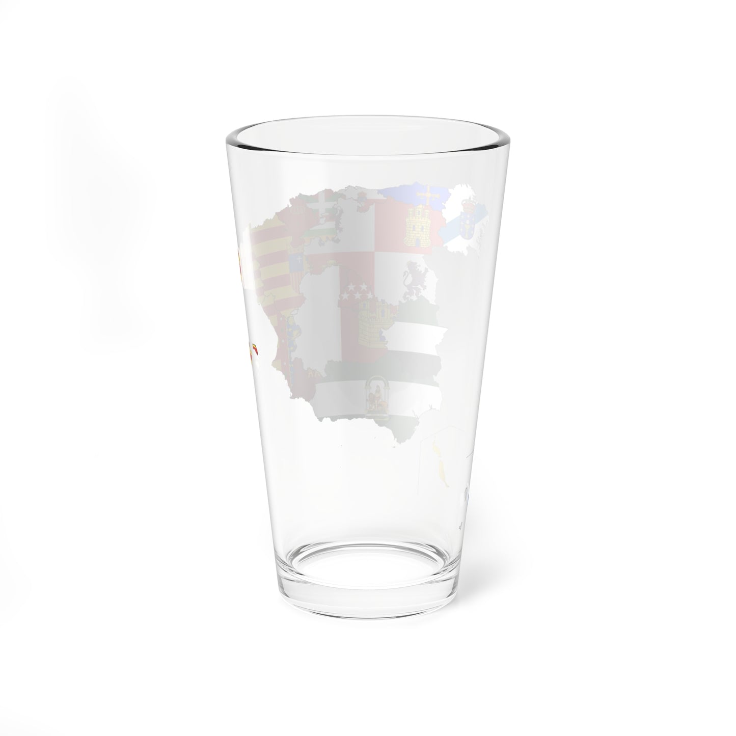 Flag-map of Spain subdivisions (Spain) Pint Glass 16oz