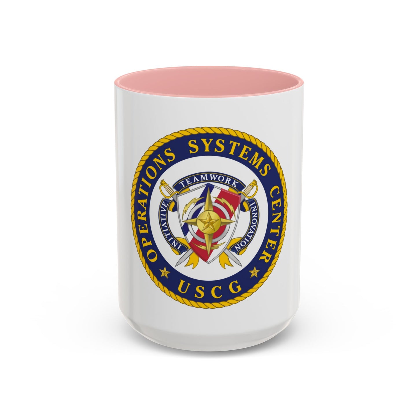 USCG Operations Systems Center (U.S. Coast Guard) Accent Coffee Mug