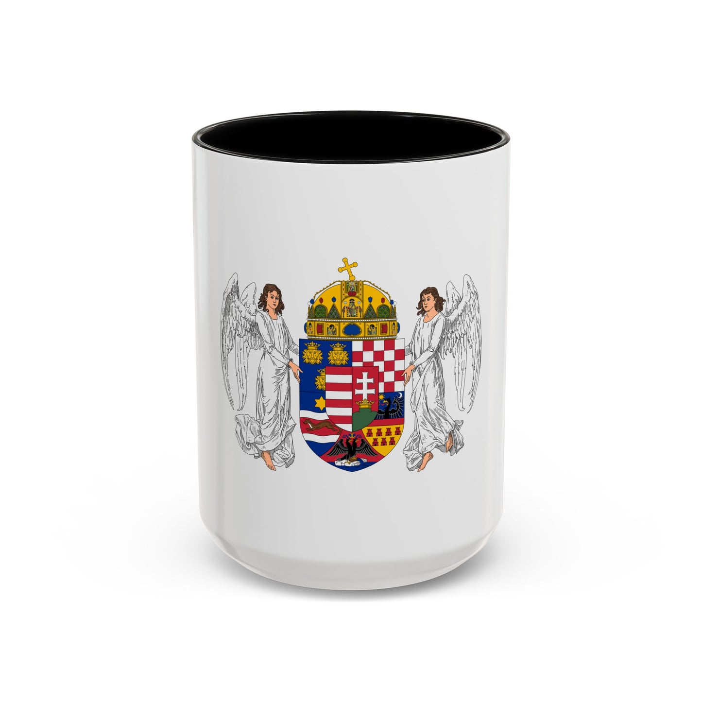 Coat of arms of the Lands of the Holy Hungarian Crown (1896-1915) - Accent Coffee Mug