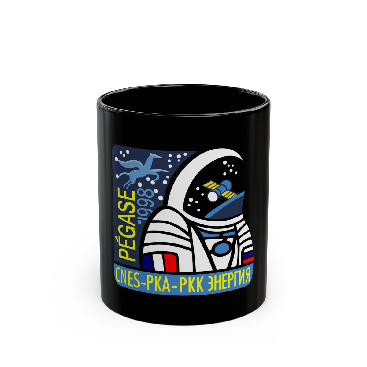Soyuz TM-27 (Soyuz Programme) Black Coffee Mug