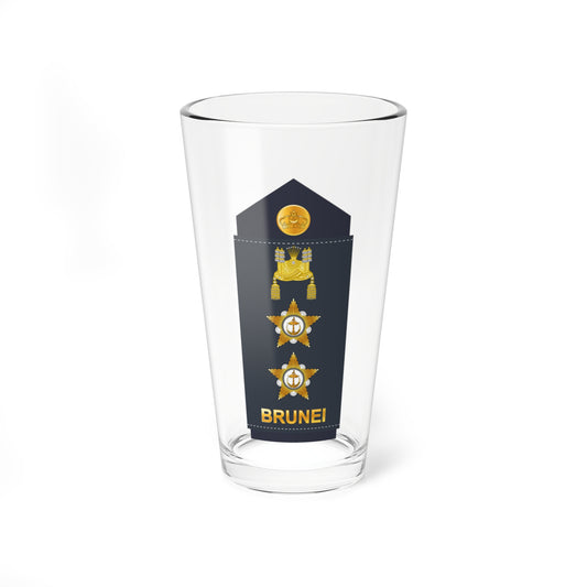 Navy shoulder board with a royal crown emblem, a golden ceremonial headdress, two star insignia and the word BRUNEI.
