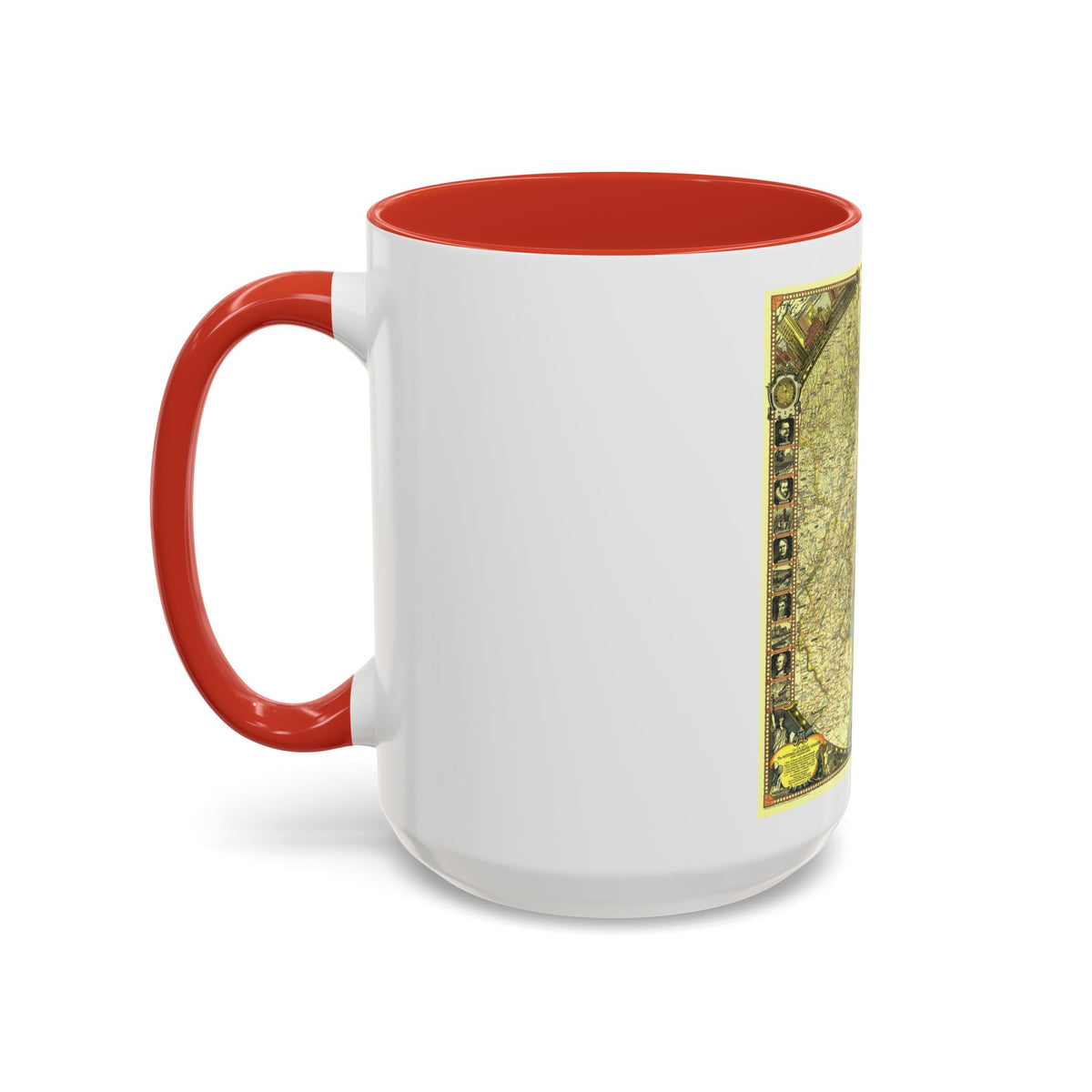 USA - New York City (1939) (Map) Accent Coffee Mug