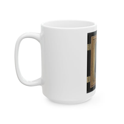Unidentified Soldier In Confederate Uniform With Bowie Knife(2) (U.S. Civil War) White Coffee Mug