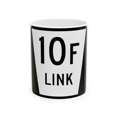 N LINK 10F (Nebraska) (Road Sign) White Coffee Mug