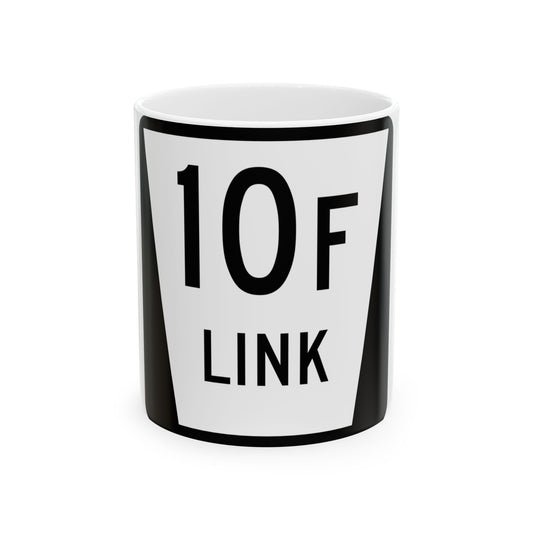 N LINK 10F (Nebraska) (Road Sign) White Coffee Mug