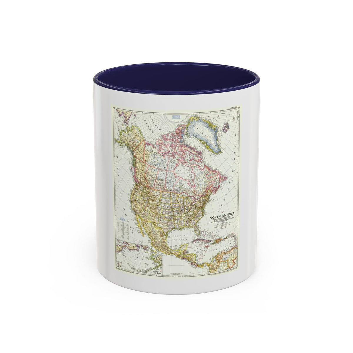 North America (1952) (Map) Accent Coffee Mug