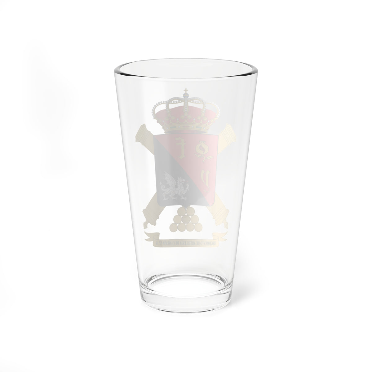 Escudo del Regimiento de Artillería de Campaña número 16 (Spain) (Coat of Arms) Pint Glass 16oz