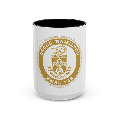 USCGC Hamilton WMSL 753 GOLD (U.S. Coast Guard) Accent Coffee Mug