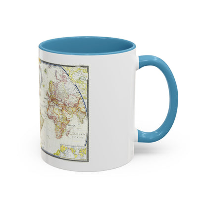 World Map (1951) (Map) Accent Coffee Mug