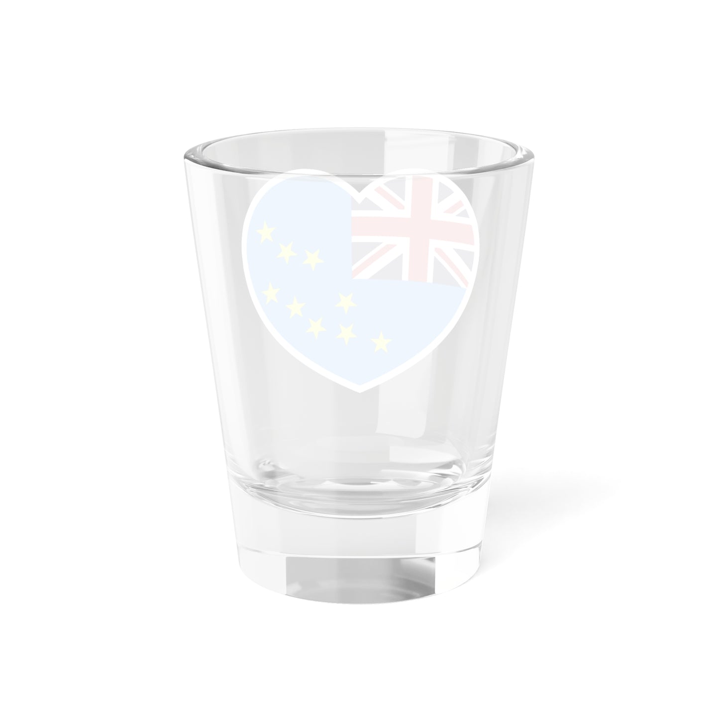 Tuvalu flag heart white (Tuvalu) Shot Glass 1.5oz