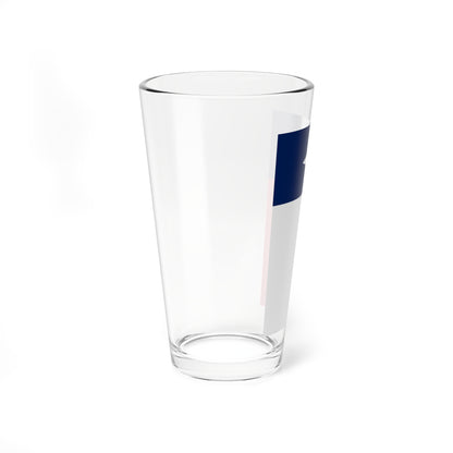 Flag of Texas proper vertical display (United States) Pint Glass 16oz