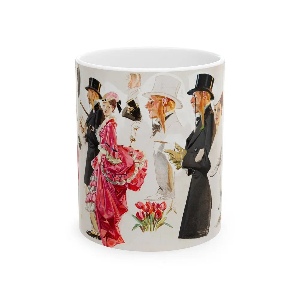 Easter Promenade, The Saturday Evening Post cover study, 1932 - White Coffee Mug-11oz-Go Mug Yourself