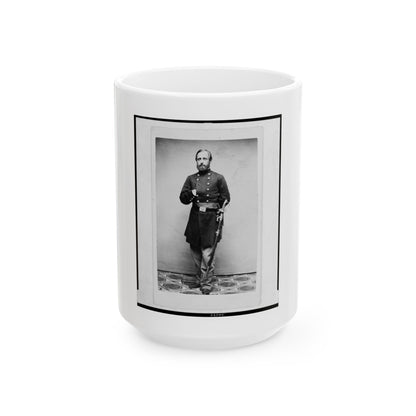 Major Sidney Coolidge, U.S.A., In Uniform, Full-Length Portrait, Facing Front (U.S. Civil War) White Coffee Mug
