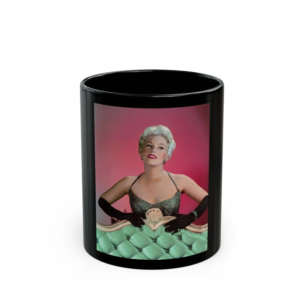 Kim Novak #361 (Vintage Female Icon) Black Coffee Mug-11oz-Go Mug Yourself