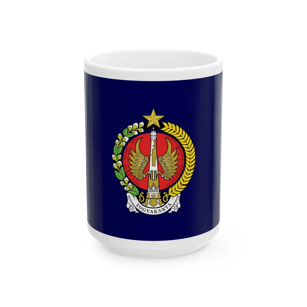 Flag of Yogyakarta Indonesia - White Coffee Mug-15oz-Go Mug Yourself