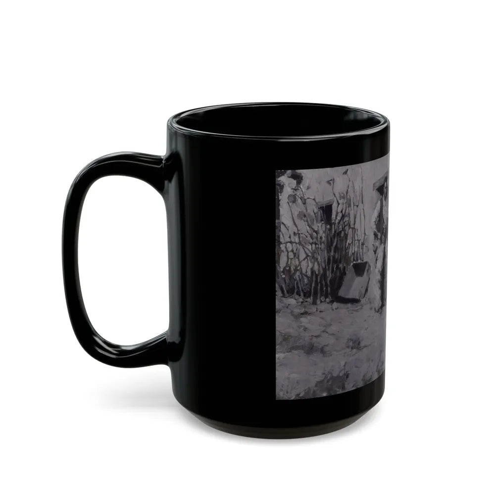 Cowboy Courtship, 1907 - Black Coffee Mug-Go Mug Yourself