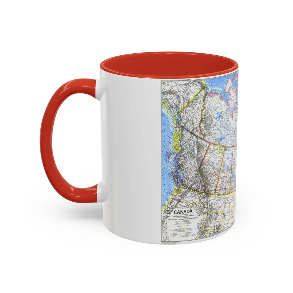 Canada (1972) (Map) Accent Coffee Mug-Go Mug Yourself