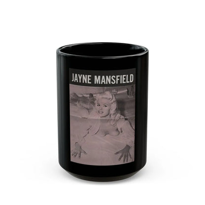 Jayne Mansfield #148 - Pose! Pocket Mag. July '58 - 1 B&W Centerfold Photo (Vintage Female Icon) Black Coffee Mug-15oz-Go Mug Yourself